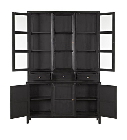 Noir Colonial Hutch Hand Rubbed Black