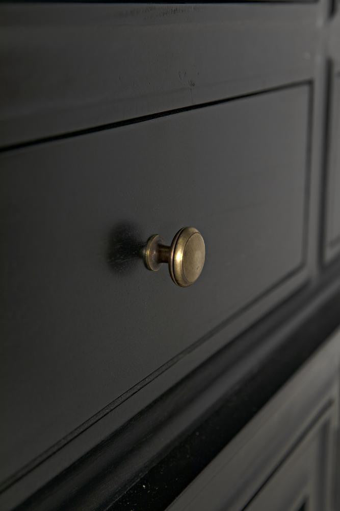 Noir Colonial Hutch Hand Rubbed Black