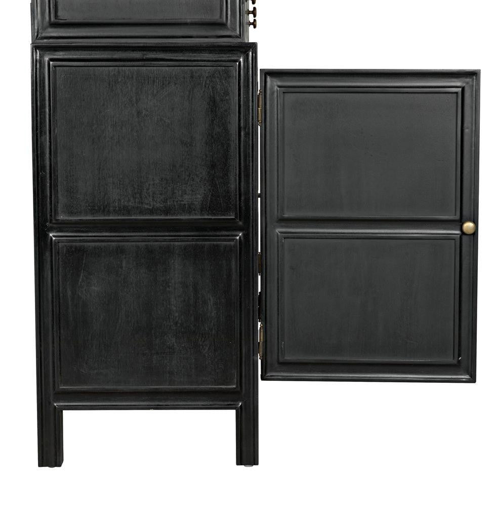 Noir Colonial Hutch Hand Rubbed Black
