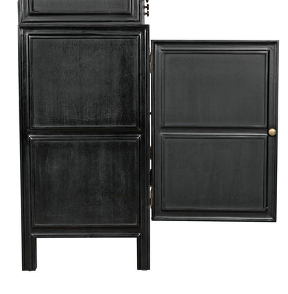 Noir Colonial Hutch Hand Rubbed Black