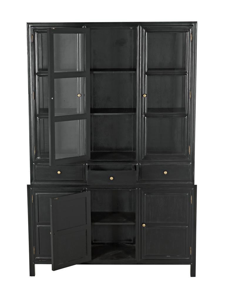Noir Colonial Hutch Hand Rubbed Black