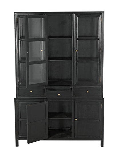 Noir Colonial Hutch Hand Rubbed Black
