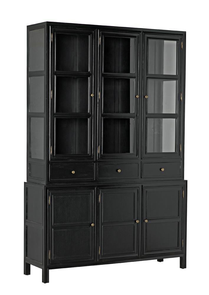 Noir Colonial Hutch Hand Rubbed Black
