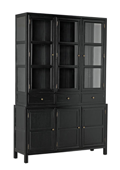 Noir Colonial Hutch Hand Rubbed Black