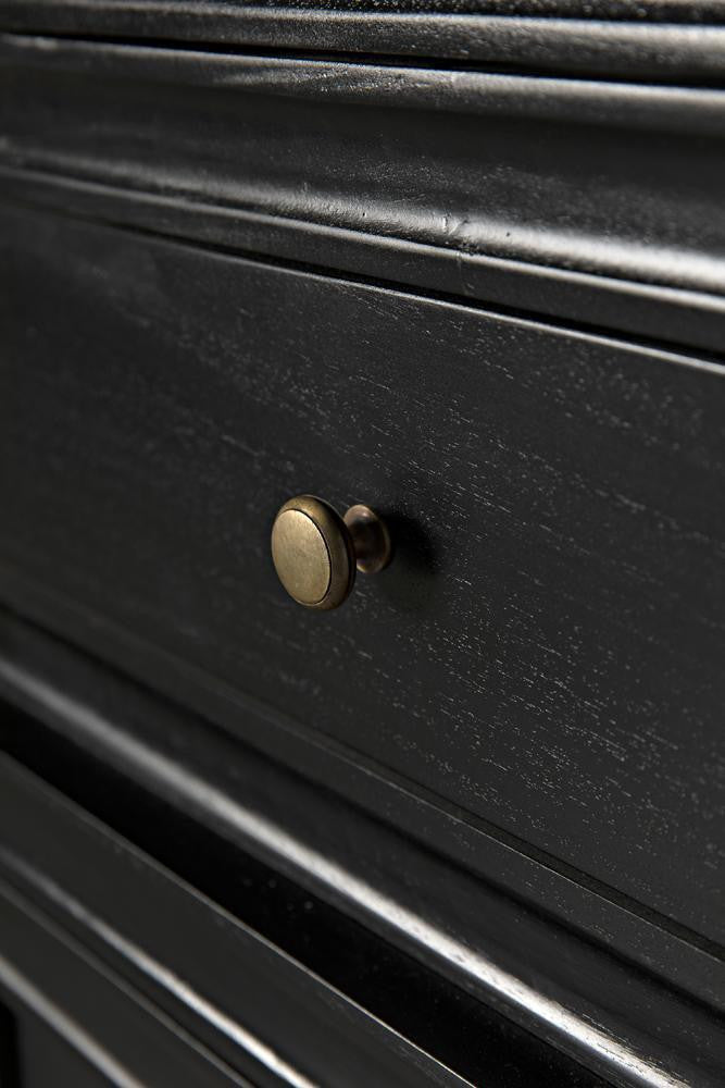 Noir Colonial Hutch Hand Rubbed Black