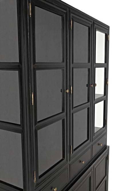 Noir Colonial Hutch Hand Rubbed Black