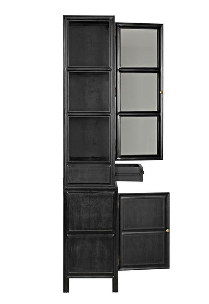 Noir Colonial Hutch Hand Rubbed Black