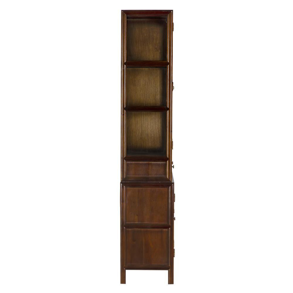 Noir Colonial Hutch Hand Rubbed Brown