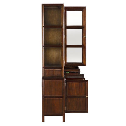Noir Colonial Hutch Hand Rubbed Brown