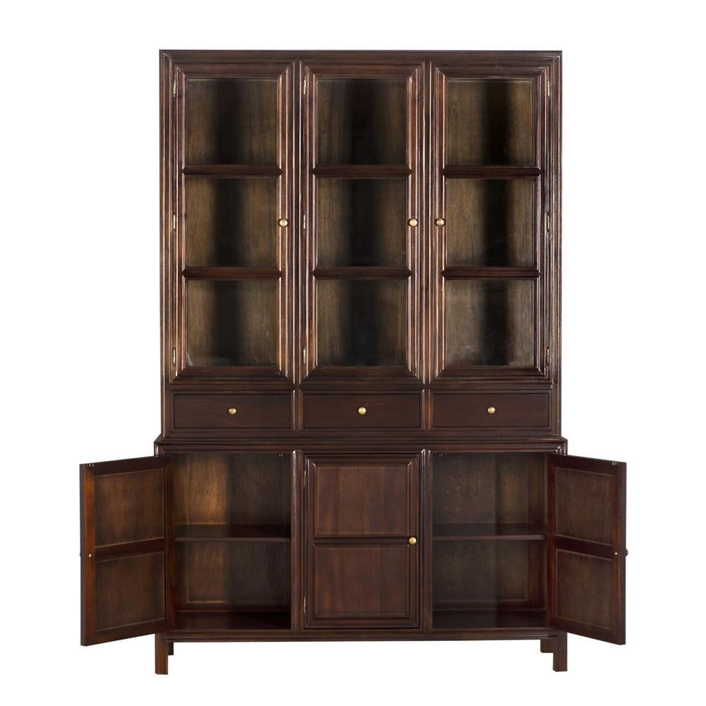 Noir Colonial Hutch Hand Rubbed Brown