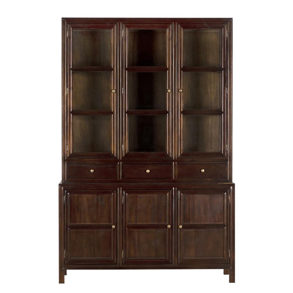 Noir Colonial Hutch Hand Rubbed Brown