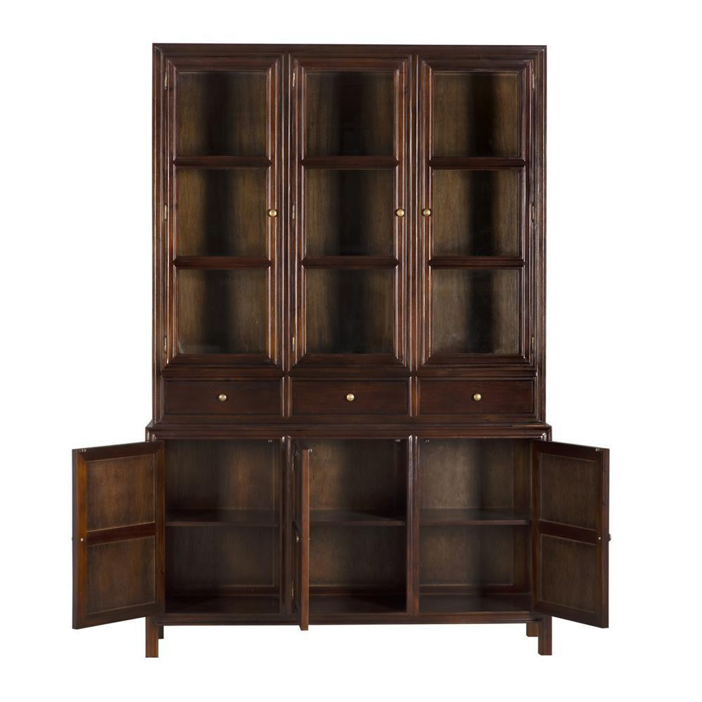 Noir Colonial Hutch Hand Rubbed Brown