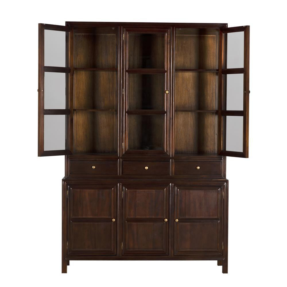 Noir Colonial Hutch Hand Rubbed Brown