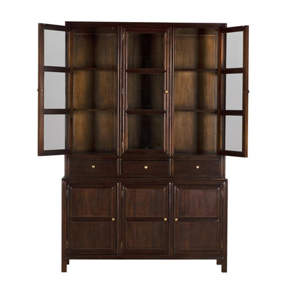 Noir Colonial Hutch Hand Rubbed Brown