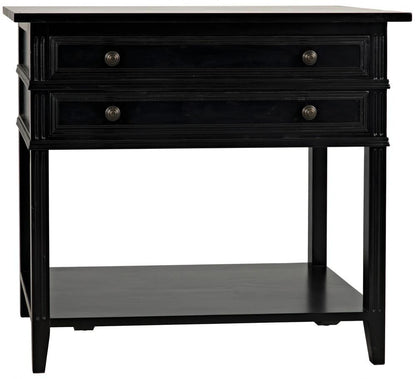 Noir Colonial Side Table Distressed Black