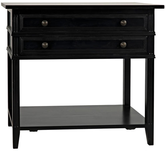 Noir Colonial Side Table Distressed Black