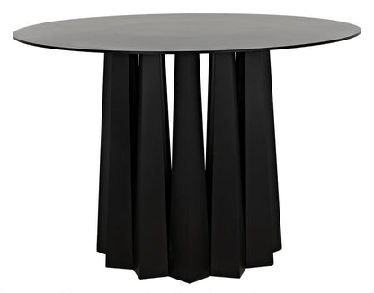 Noir Column Dining Table Matte Black
