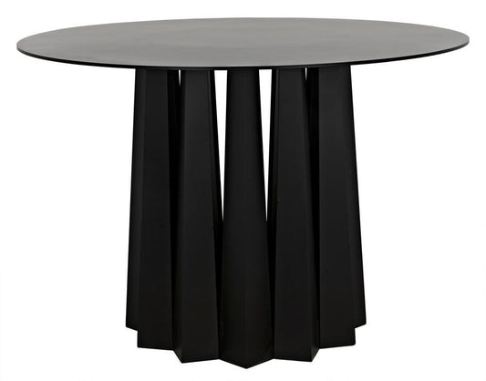 Noir Column Dining Table Matte Black