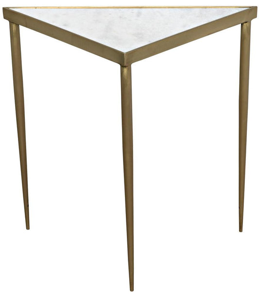 Noir Comet Side Table Antique Brass