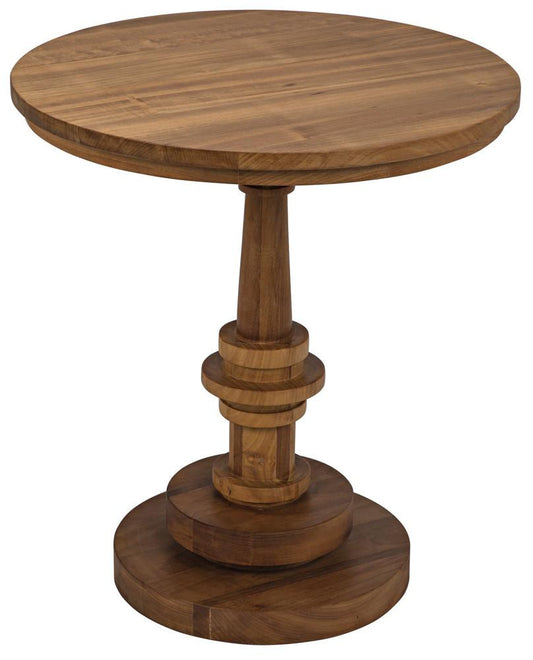 Noir Comodo Side Table Gold Teak