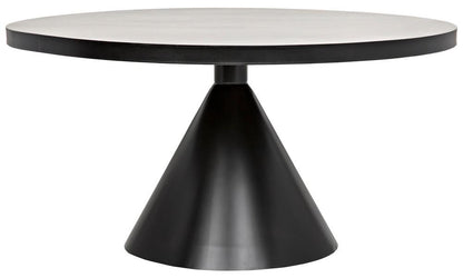 Noir Cone Dining Table Matte Black