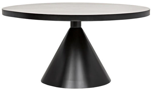 Noir Cone Dining Table Matte Black