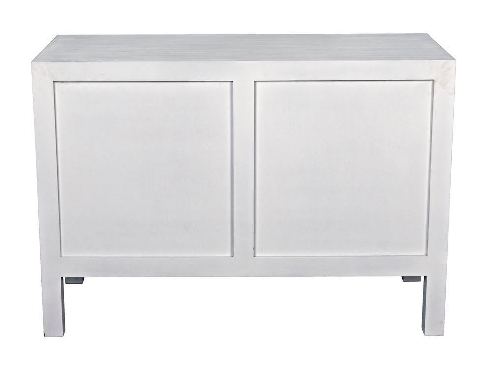 Noir Conrad Dresser, 6-Drawer, White Wash, 47.5"W GDRE221WH, Noir GDRE221WH YUU6013LUU
