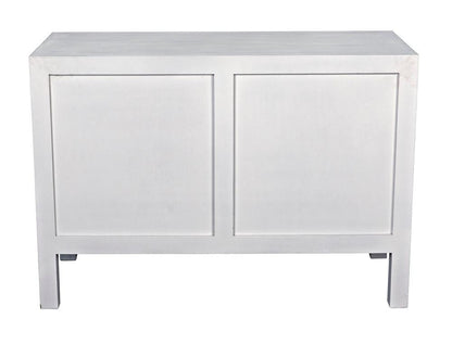 Noir Conrad Dresser, 6-Drawer, White Wash, 47.5"W GDRE221WH, Noir GDRE221WH YUU6013LUU
