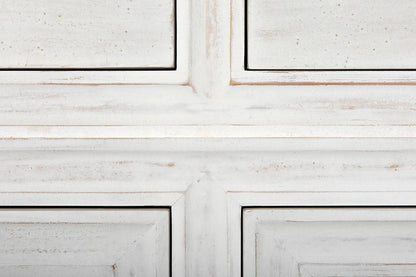 Noir Conrad Dresser, 6-Drawer, White Wash, 47.5"W GDRE221WH, Noir GDRE221WH YUU6013LUU