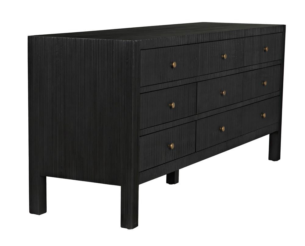 Noir Conrad Dresser, 9-Drawer, Pale, 75.5"W GDRE222P, Noir GDRE222P YUU6013LUV