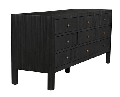Noir Conrad Dresser, 9-Drawer, Pale, 75.5"W GDRE222P, Noir GDRE222P YUU6013LUV