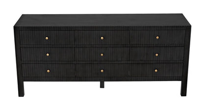 Noir Conrad Dresser, 9-Drawer, Pale, 75.5"W GDRE222P, Noir GDRE222P YUU6013LUV