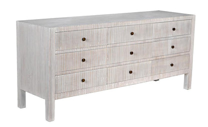 Noir Conrad Dresser, 9-Drawer, White Wash, 75.5"W GDRE222WH, Noir GDRE222WH YUU6013LUW