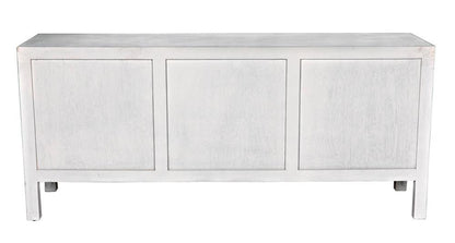 Noir Conrad Dresser, 9-Drawer, White Wash, 75.5"W GDRE222WH, Noir GDRE222WH YUU6013LUW