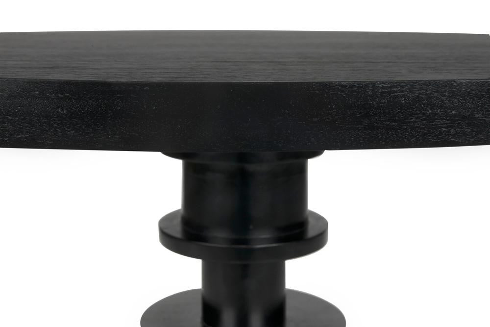 Noir Corum Dining Table, Hand-Rubbed Black, 42"W (GTAB544HB YUU6013KUQ)