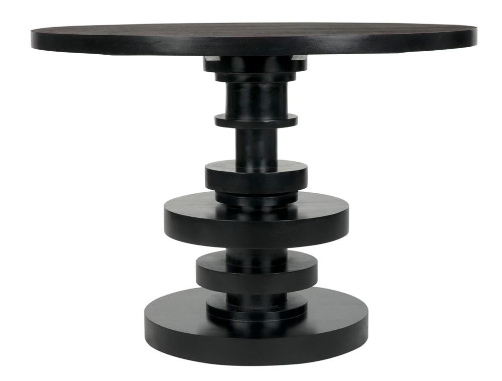 Noir Corum Dining Table, Hand-Rubbed Black, 42"W (GTAB544HB YUU6013KUQ)