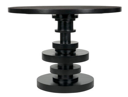 Noir Corum Dining Table, Hand-Rubbed Black, 42"W (GTAB544HB YUU6013KUQ)