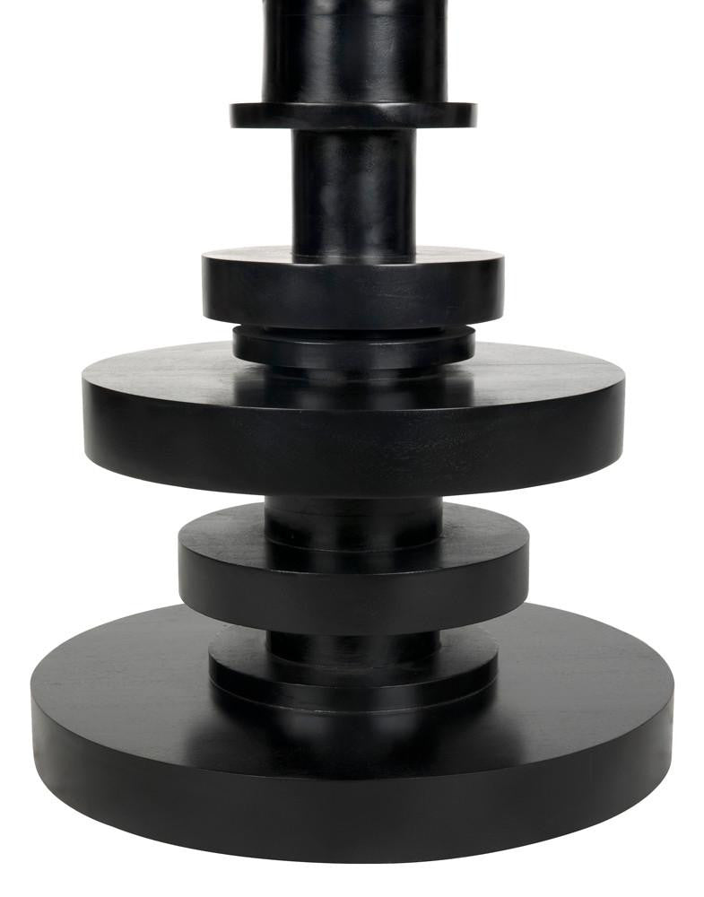 Noir Corum Dining Table, Hand-Rubbed Black, 42"W (GTAB544HB YUU6013KUQ)