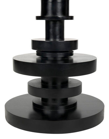 Noir Corum Dining Table, Hand-Rubbed Black, 42"W (GTAB544HB YUU6013KUQ)