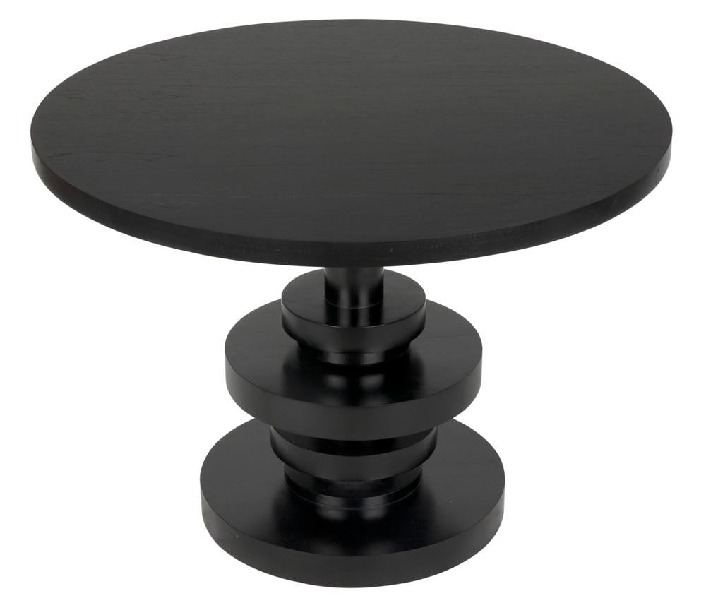 Noir Corum Dining Table, Hand-Rubbed Black, 42"W (GTAB544HB YUU6013KUQ)