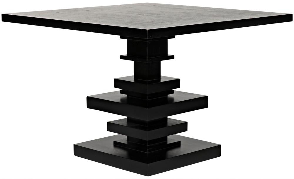 Noir Corum Dining Table Hand-Rubbed Black