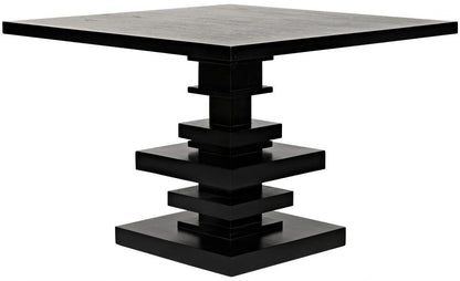 Noir Corum Dining Table Hand-Rubbed Black