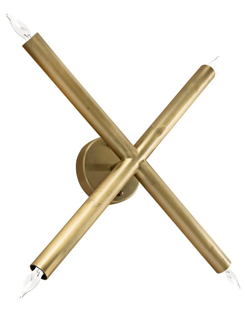 Noir Cross Wall Sconce Antique Brass
