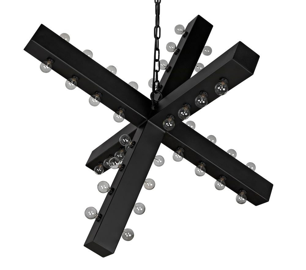 Noir Cruzar Chandelier Matte Black