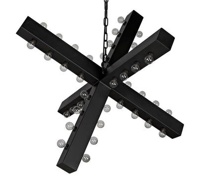Noir Cruzar Chandelier Matte Black