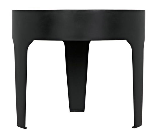 Noir Cylinder Side Table Matte Black