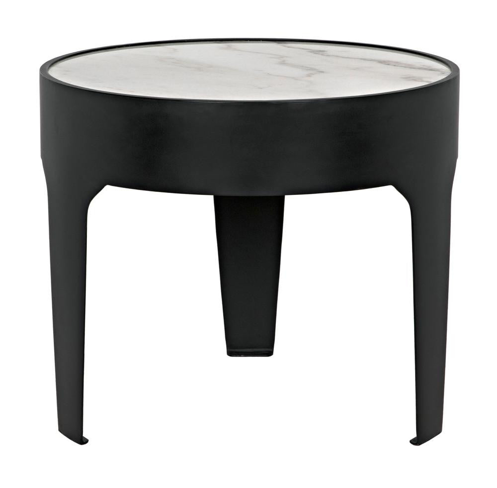 Noir Hiro Side Table Antique Brass
