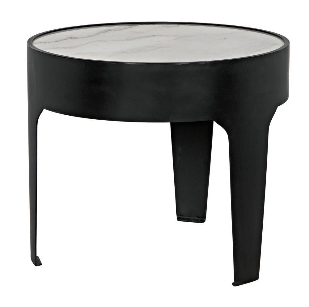 Noir Cylinder Side Table, Matte Black, 20.5"H (GTAB694MTB YUU6013MTQ)