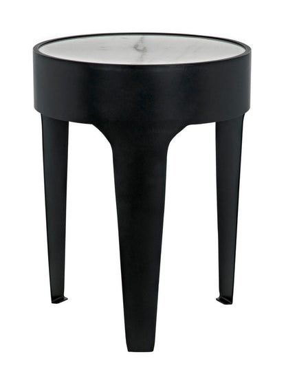 Noir Cylinder Side Table, Matte Black, 24"H (GTAB693MTB YUU6013MTR)