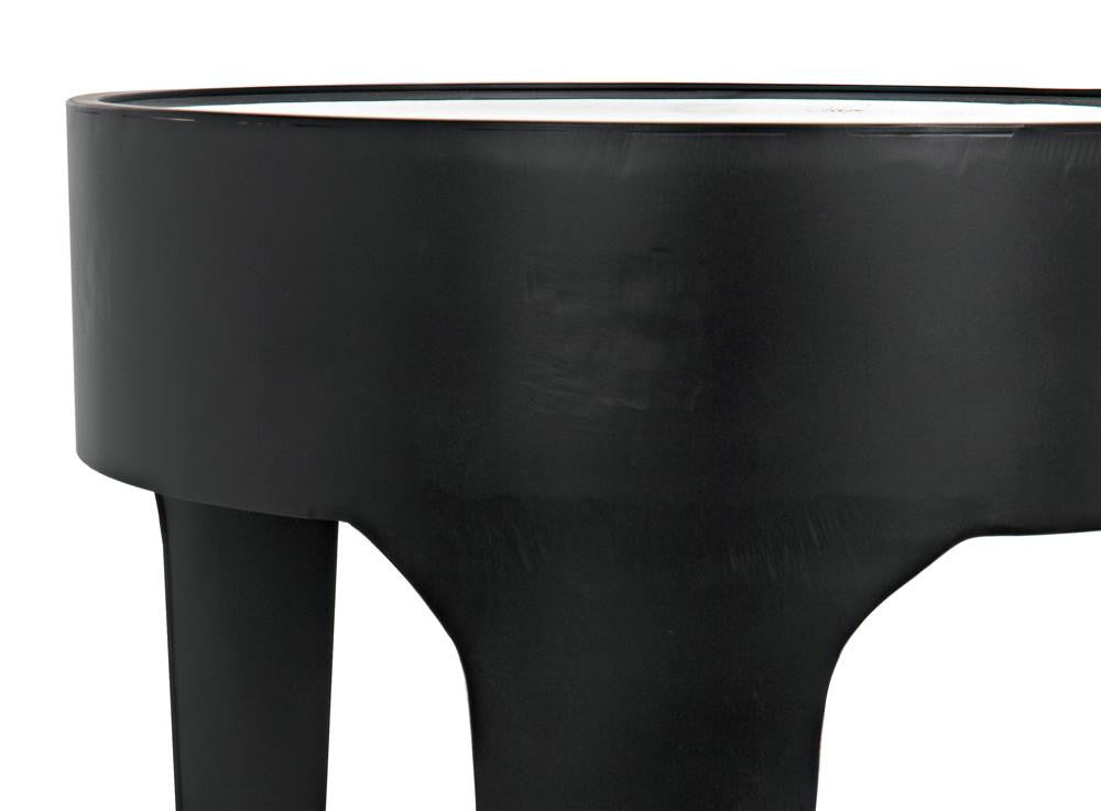 Noir Cylinder Side Table, Matte Black, 24"H (GTAB693MTB YUU6013MTR)